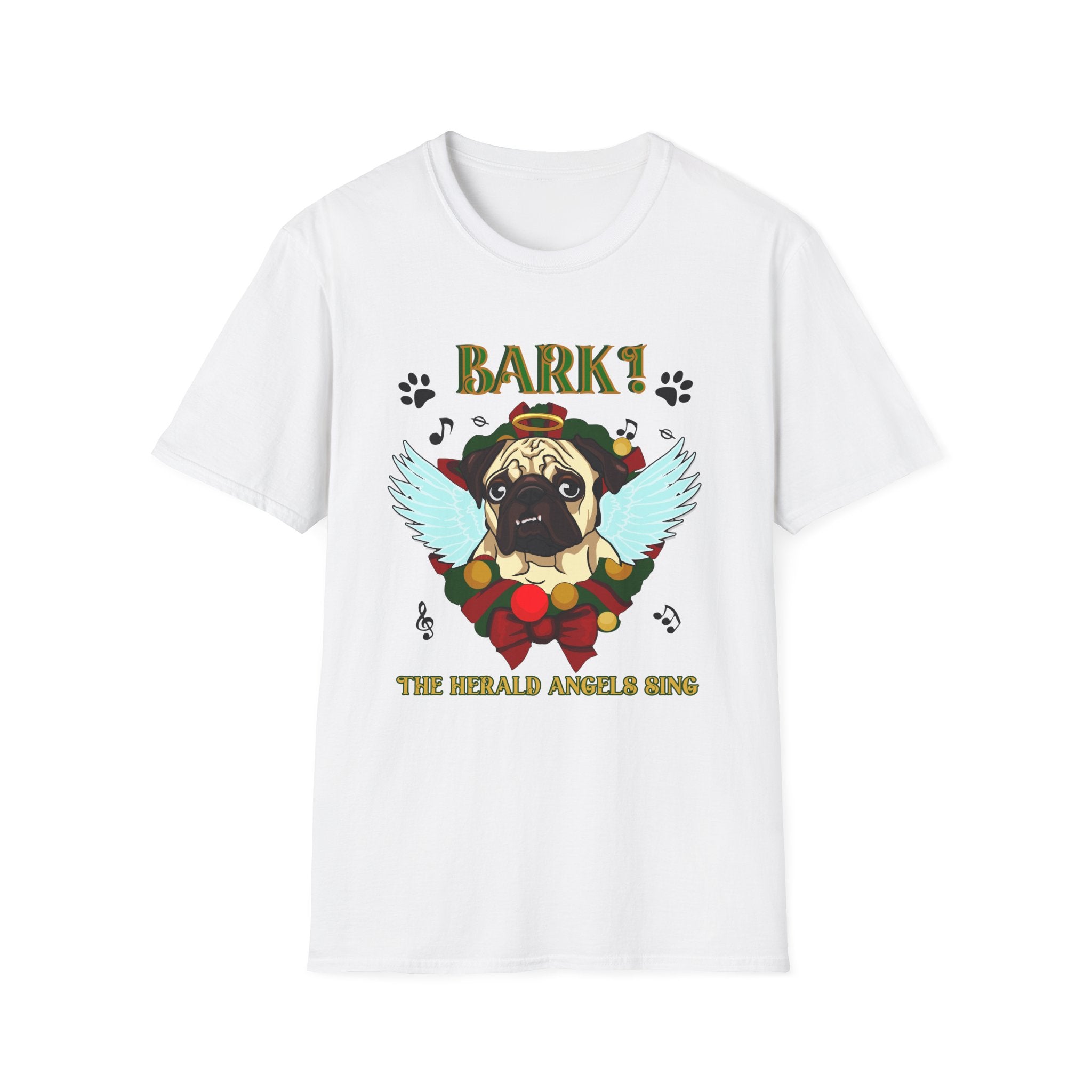 Pug Angel 'Bark the Herald Angels Sing' Holiday T-Shirt