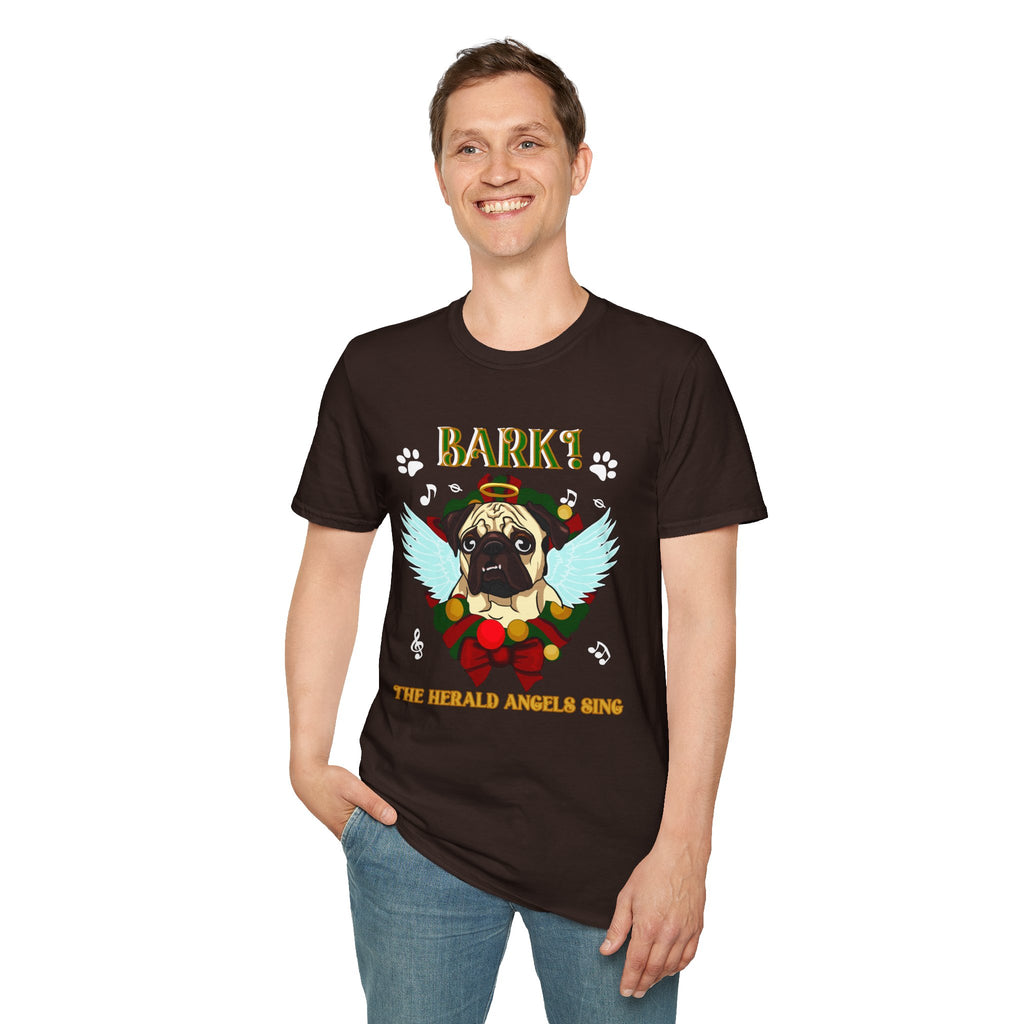 Pug Angel 'Bark the Herald Angels Sing' Holiday T-Shirt