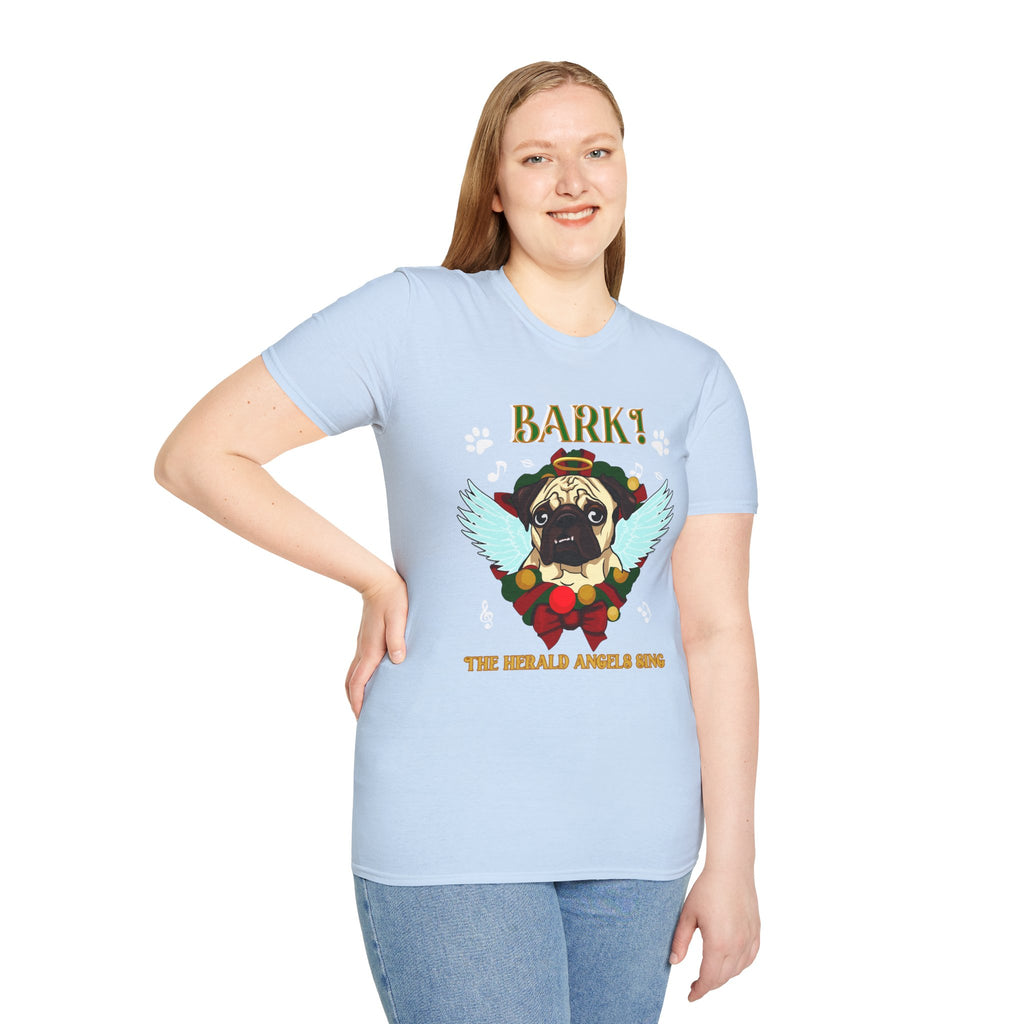 Pug Angel 'Bark the Herald Angels Sing' Holiday T-Shirt