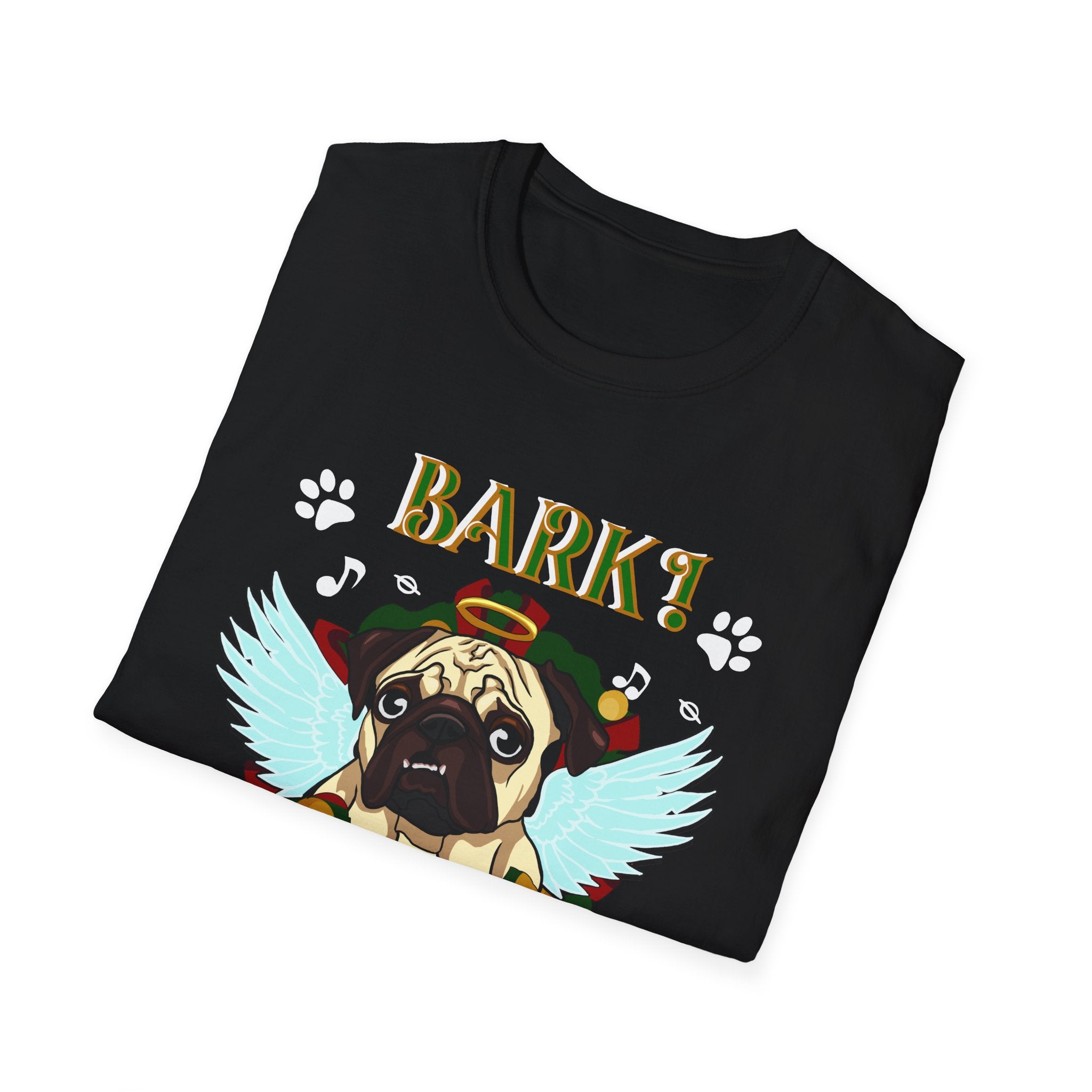 Pug Angel 'Bark the Herald Angels Sing' Holiday T-Shirt