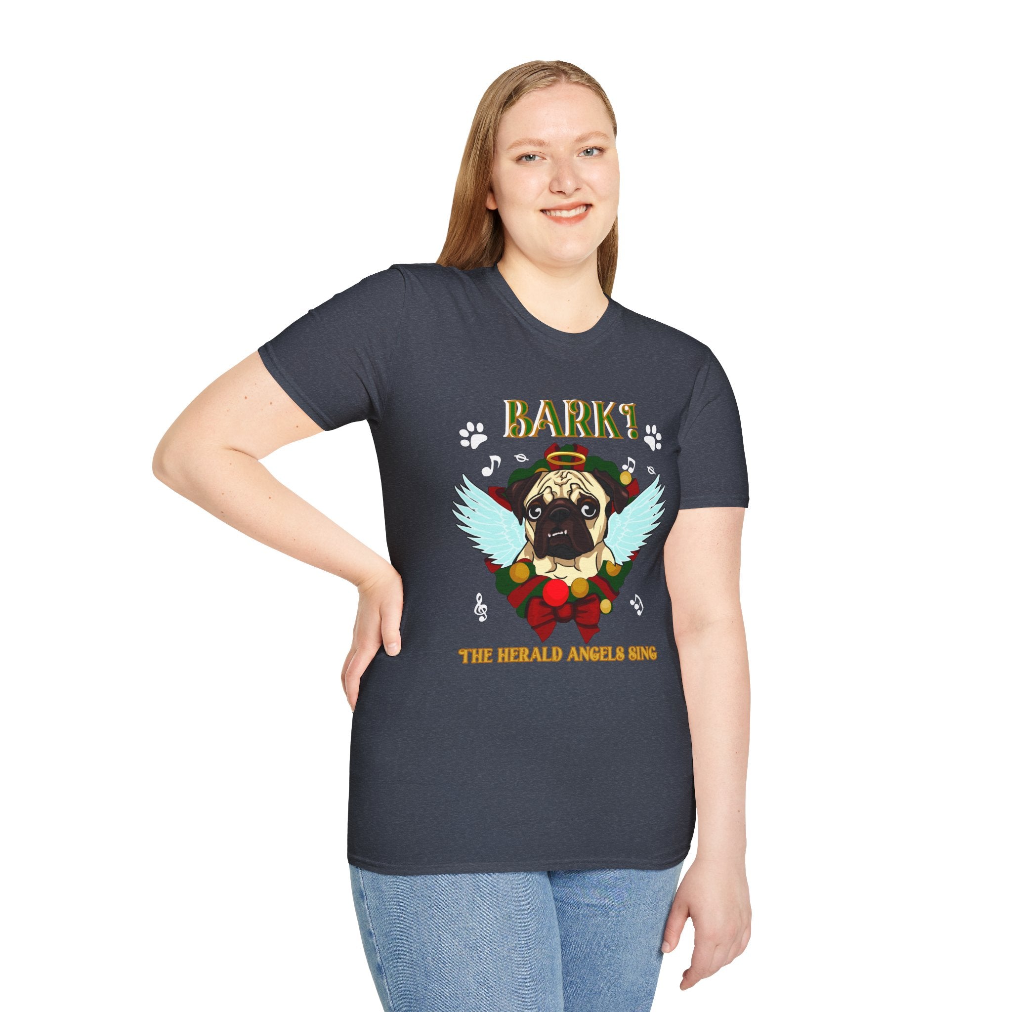 Pug Angel 'Bark the Herald Angels Sing' Holiday T-Shirt