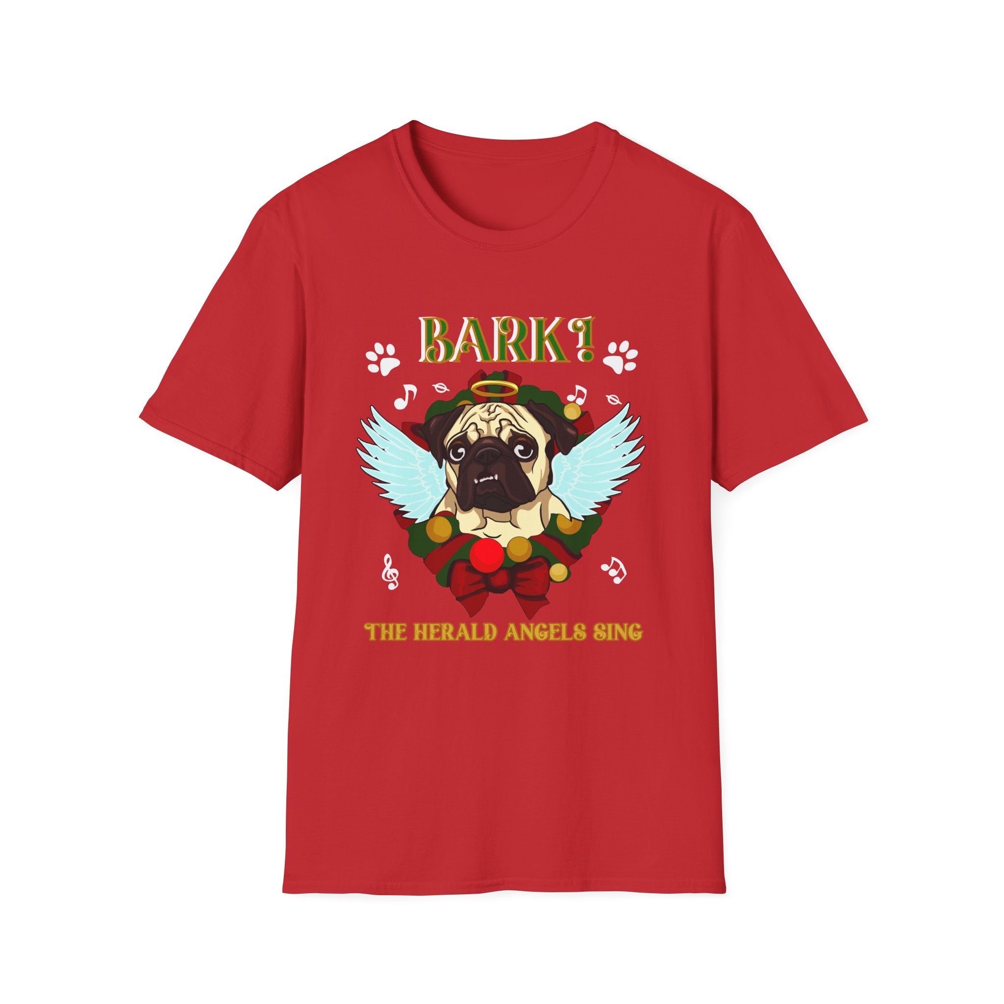 Pug Angel 'Bark the Herald Angels Sing' Holiday T-Shirt