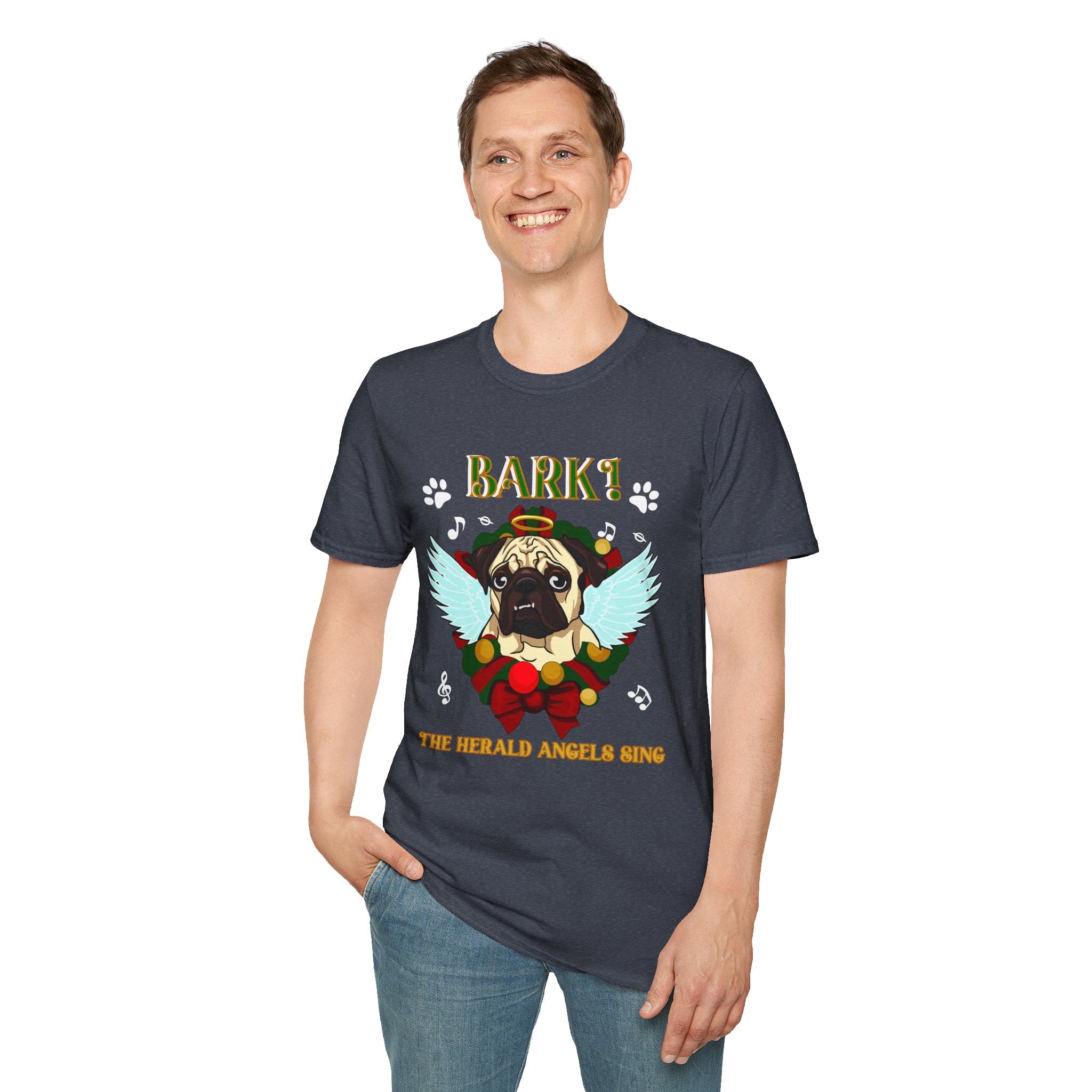 Pug Angel 'Bark the Herald Angels Sing' Holiday T-Shirt