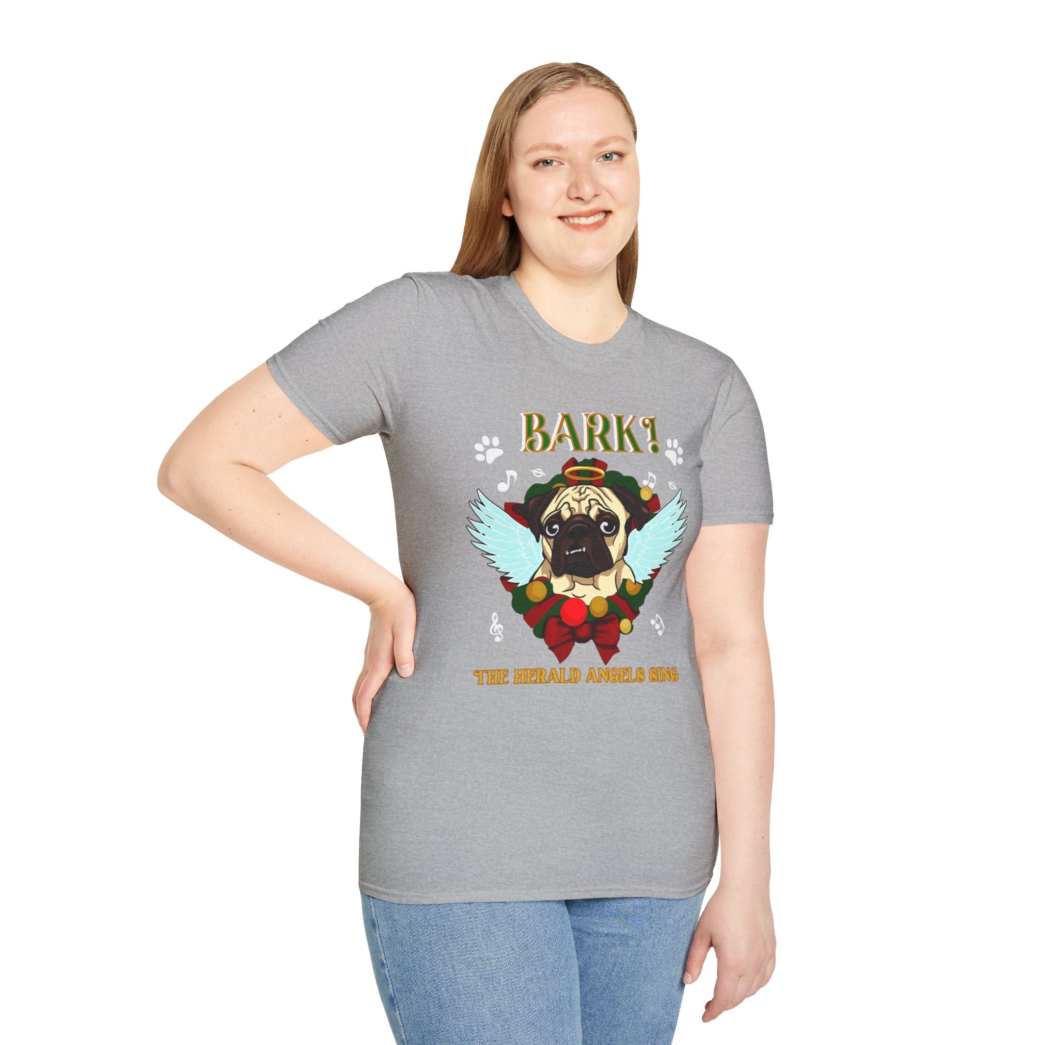 Pug Angel 'Bark the Herald Angels Sing' Holiday T-Shirt