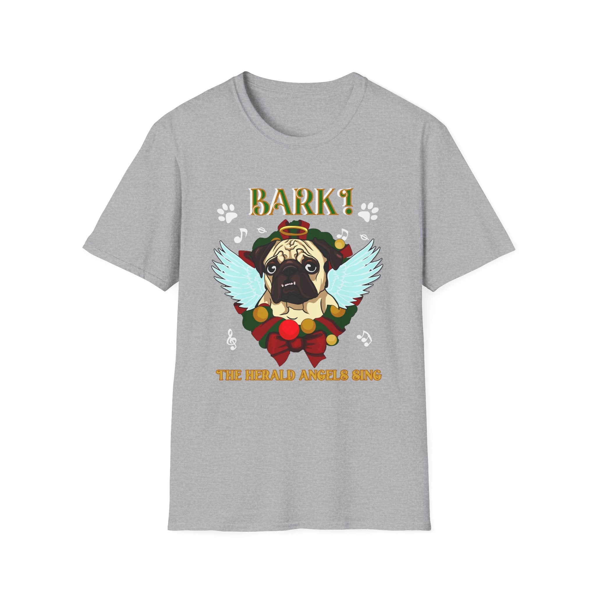 Pug Angel 'Bark the Herald Angels Sing' Holiday T-Shirt