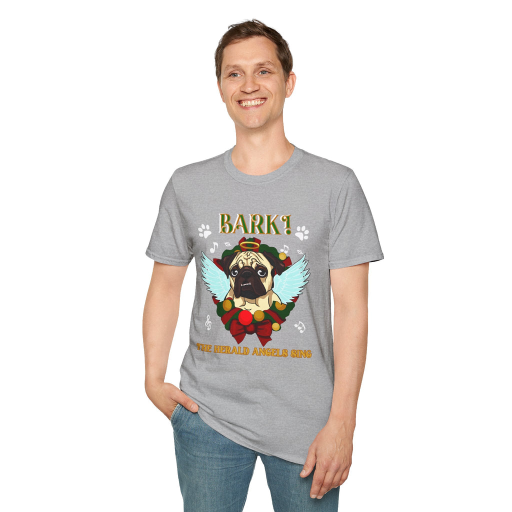 Pug Angel 'Bark the Herald Angels Sing' Holiday T-Shirt