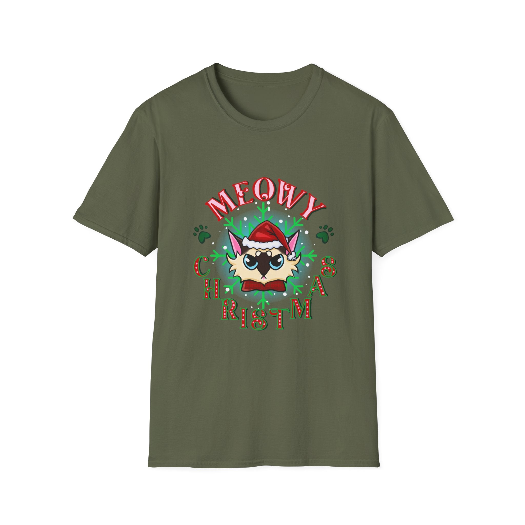 Meowy Christmas Cat Unisex T-Shirt