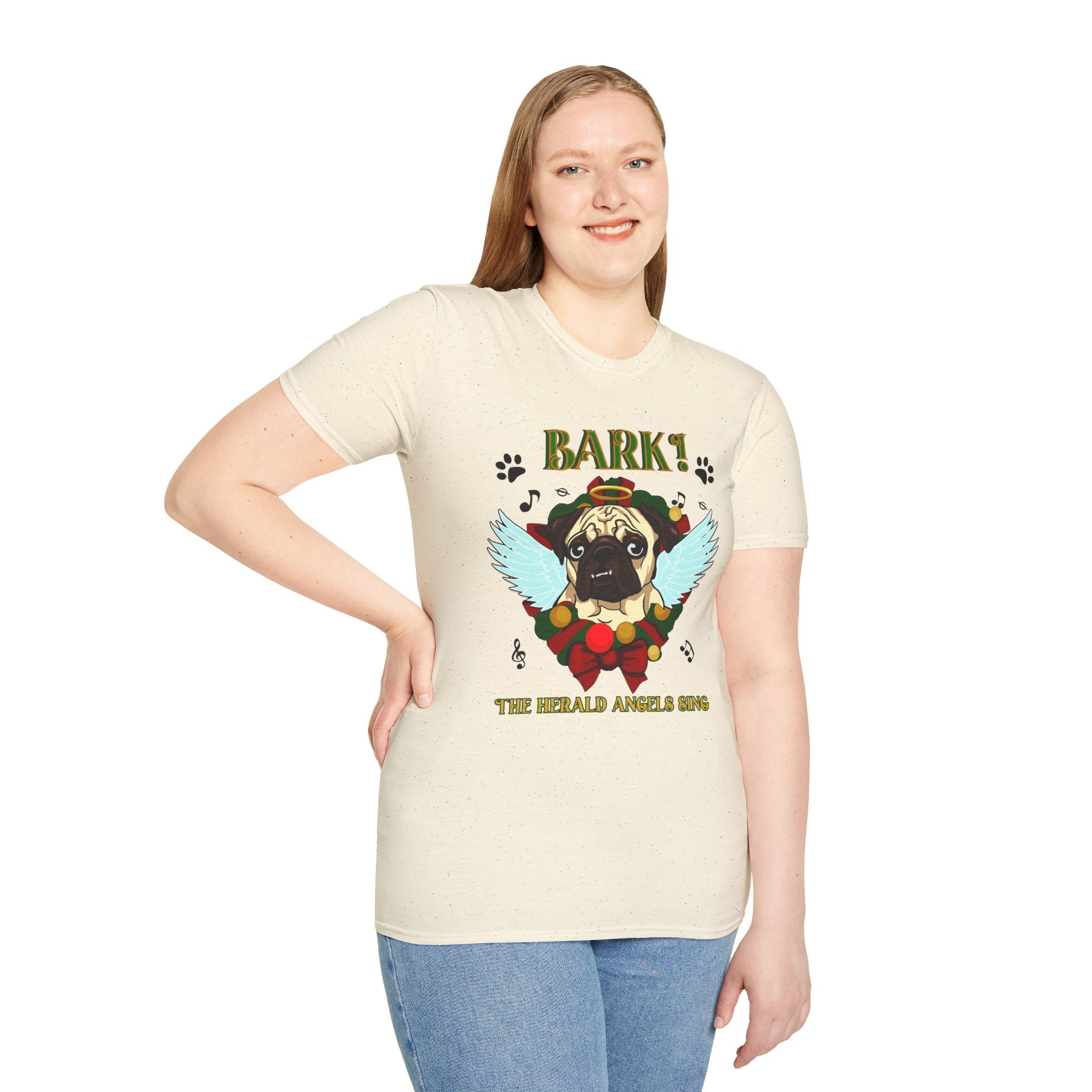 Pug Angel 'Bark the Herald Angels Sing' Holiday T-Shirt