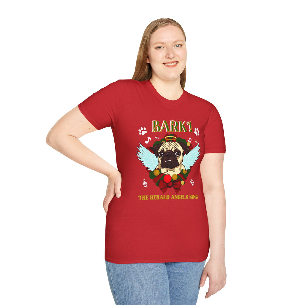 Pug Angel 'Bark the Herald Angels Sing' Holiday T-Shirt