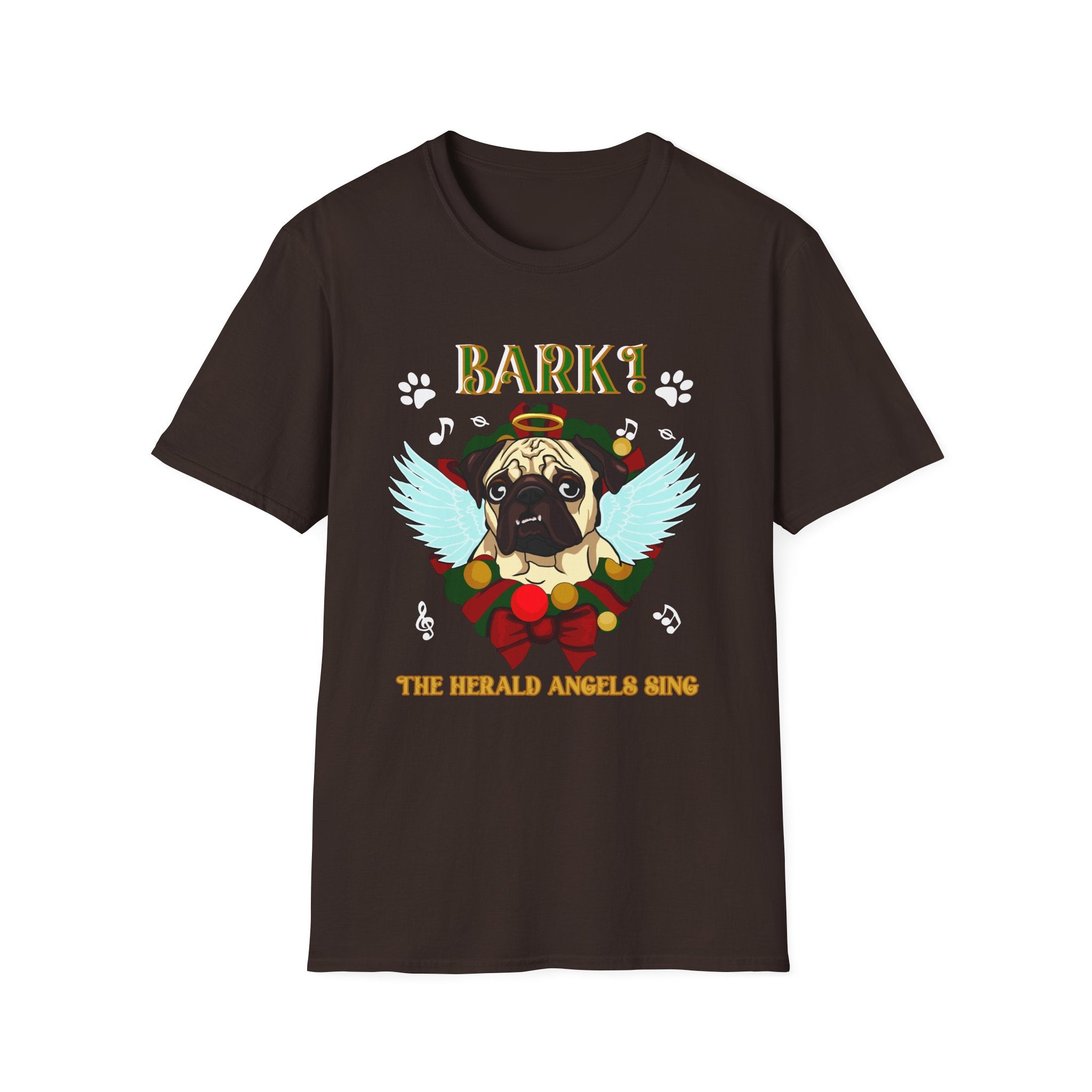 Pug Angel 'Bark the Herald Angels Sing' Holiday T-Shirt