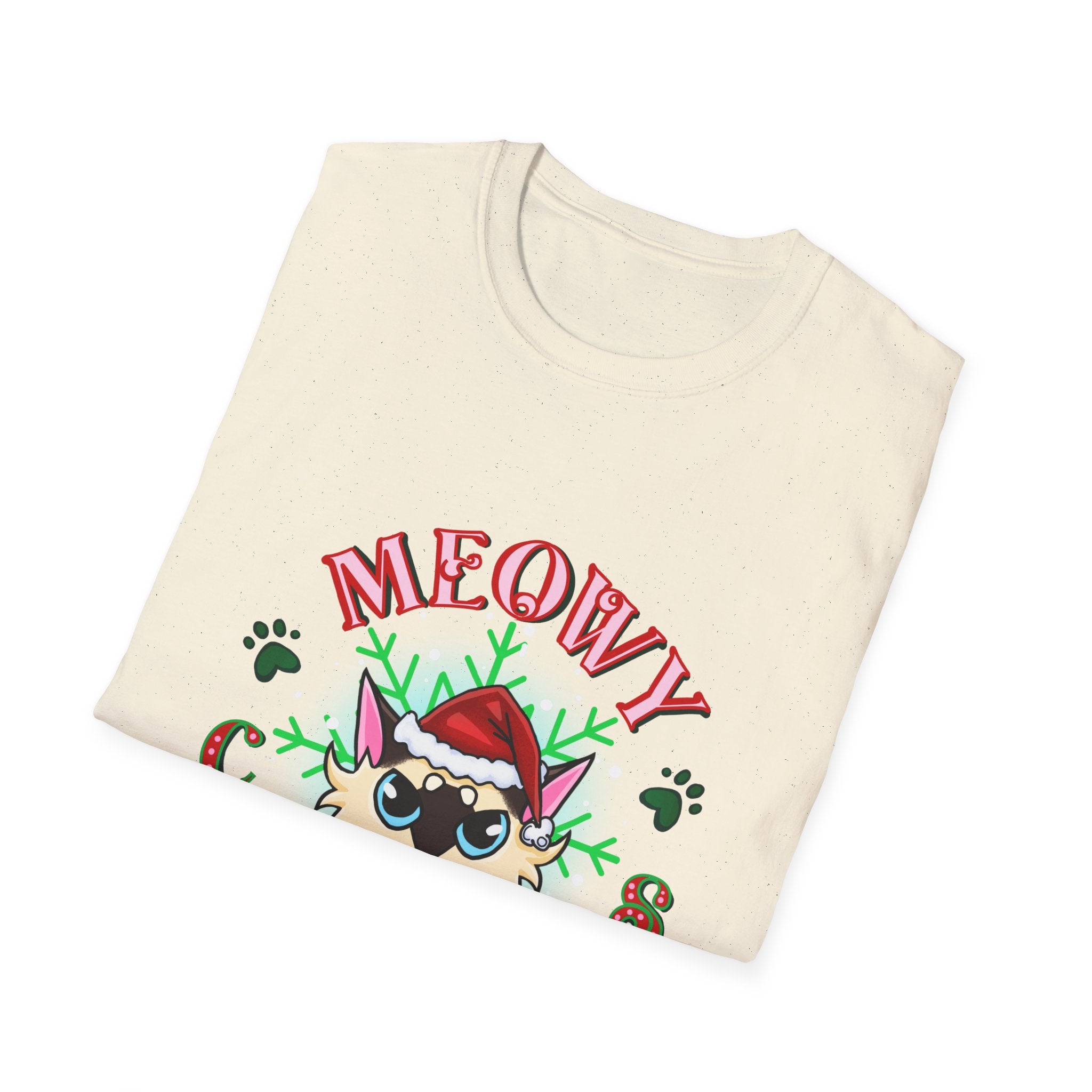 Meowy Christmas Cat Unisex T-Shirt