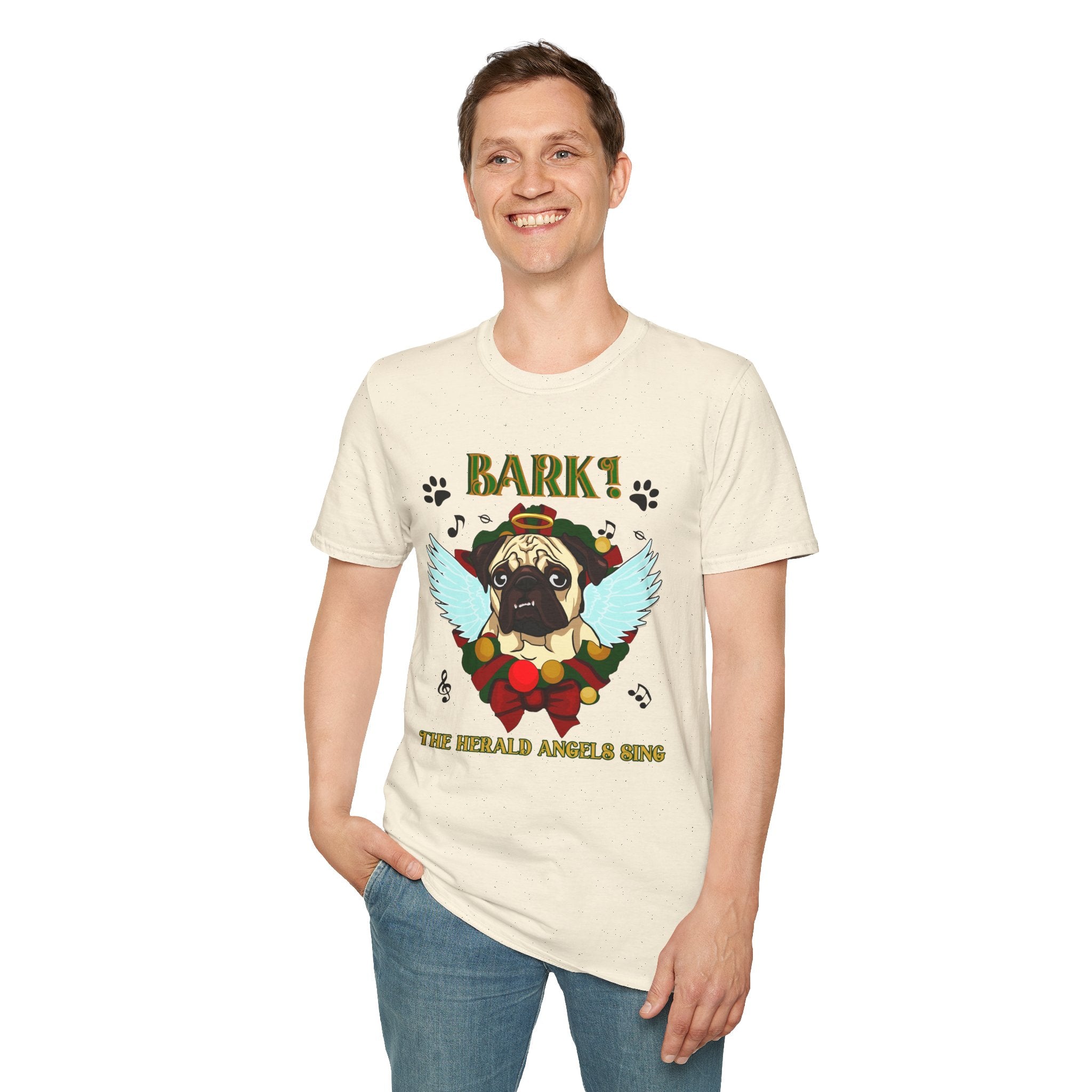 Pug Angel 'Bark the Herald Angels Sing' Holiday T-Shirt