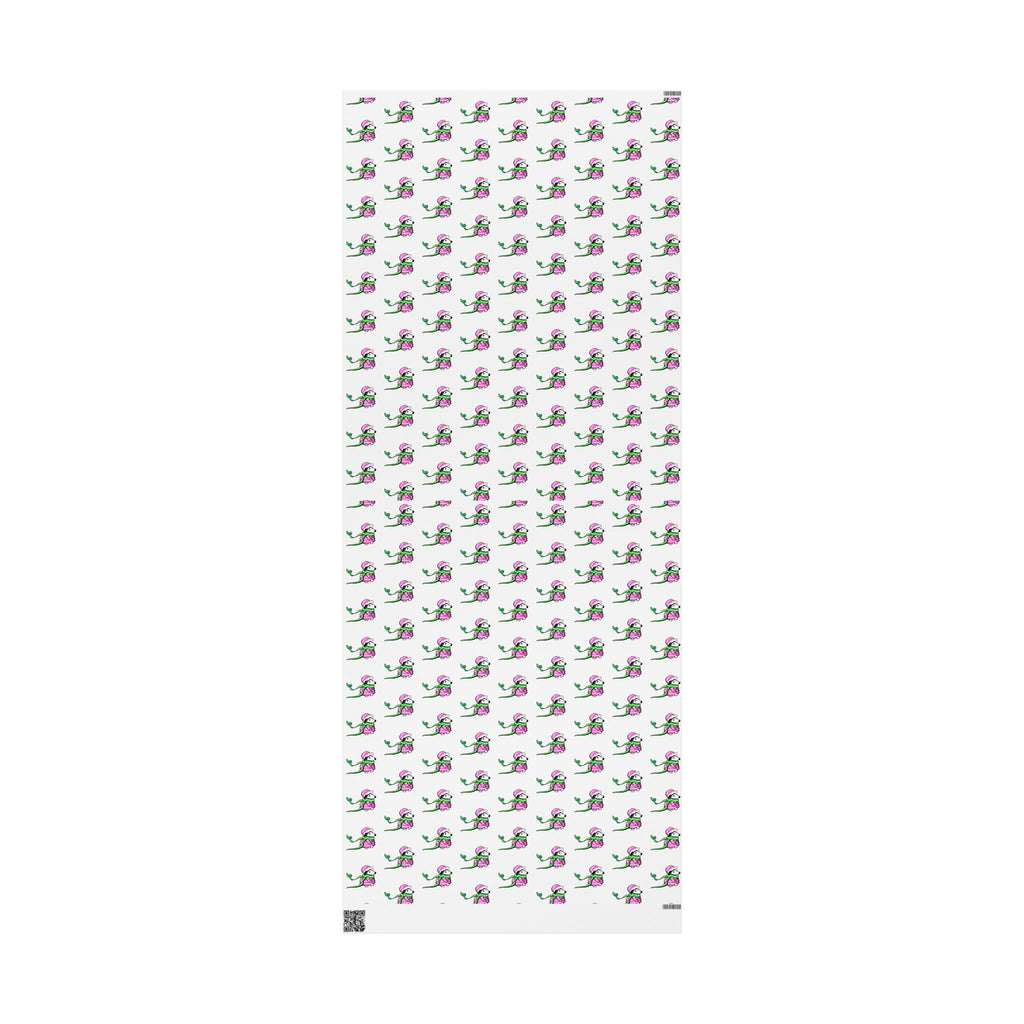 Cute Mad Dog Wrapping Paper — Pink Jacket & Green Scarf Design