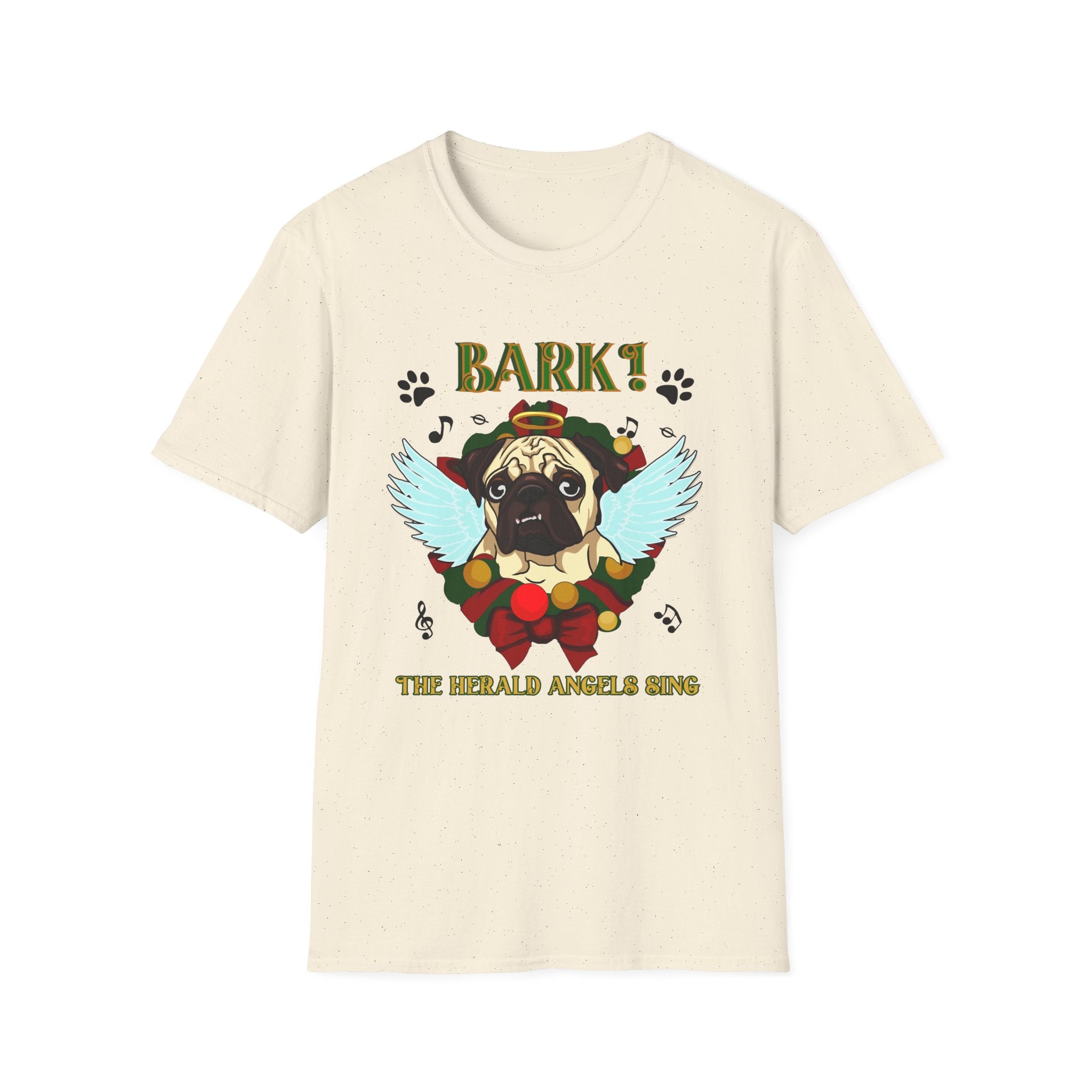 Pug Angel 'Bark the Herald Angels Sing' Holiday T-Shirt