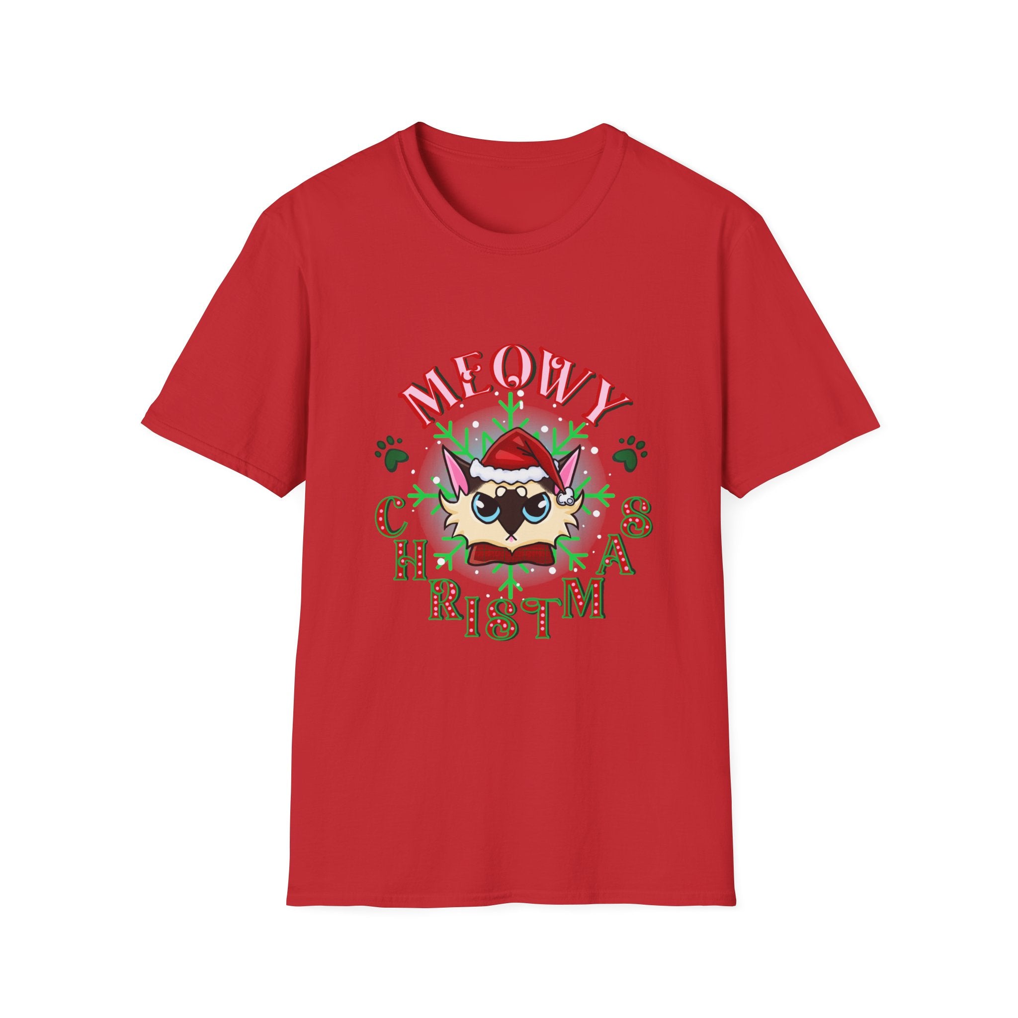 Meowy Christmas Cat Unisex T-Shirt