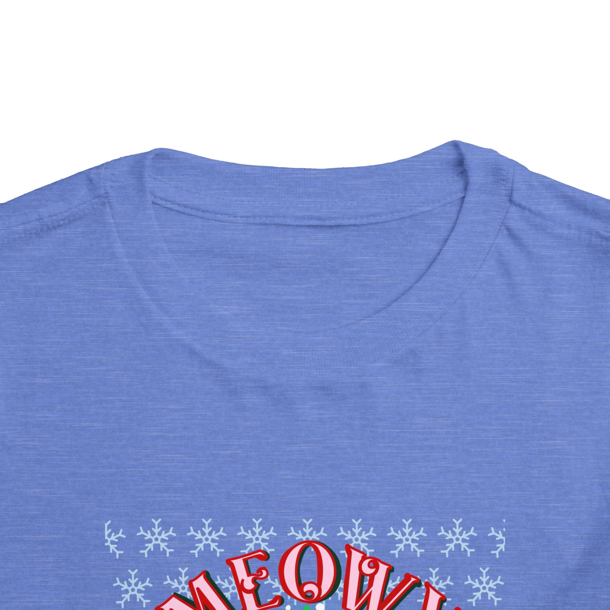 Meowy Christmas Toddler Tee — Cute Santa Cat Holiday Shirt