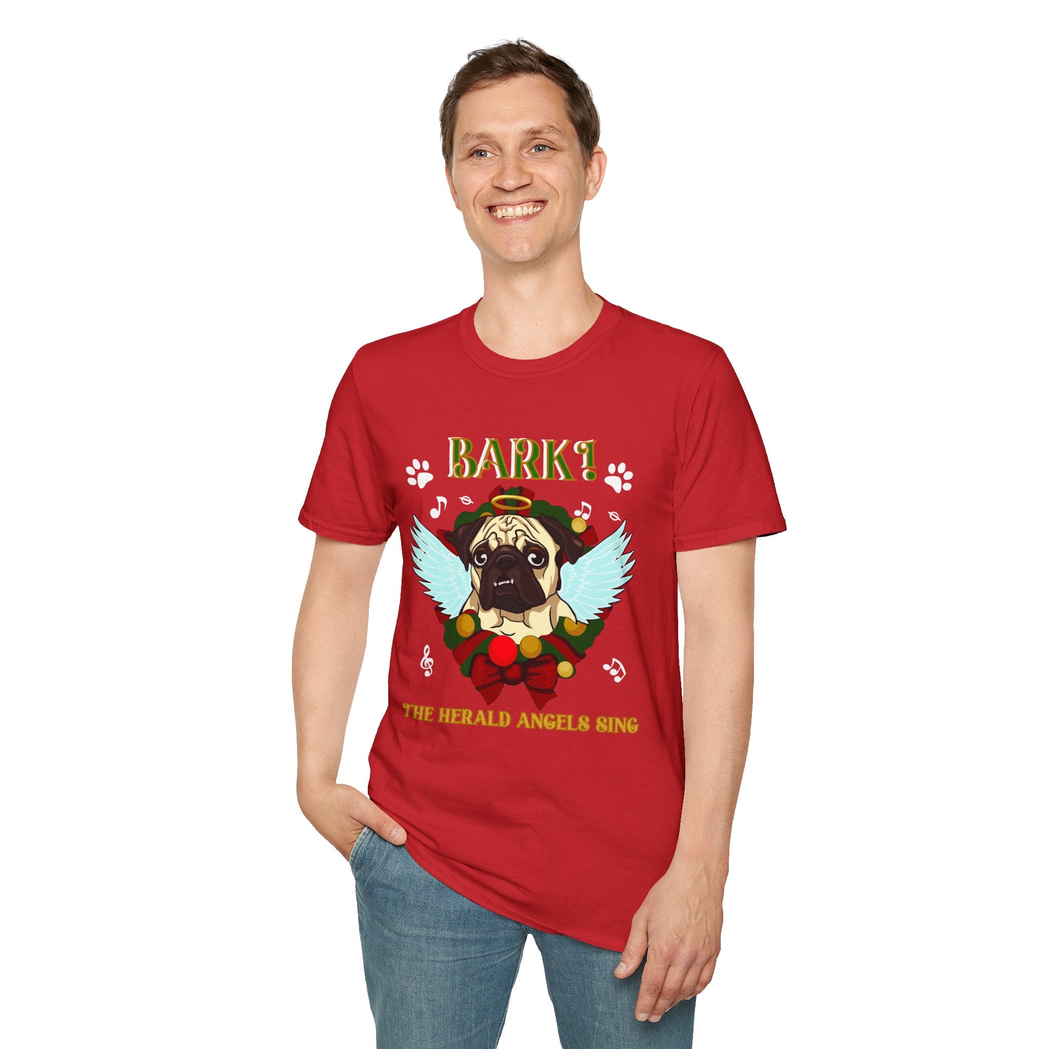 Pug Angel 'Bark the Herald Angels Sing' Holiday T-Shirt