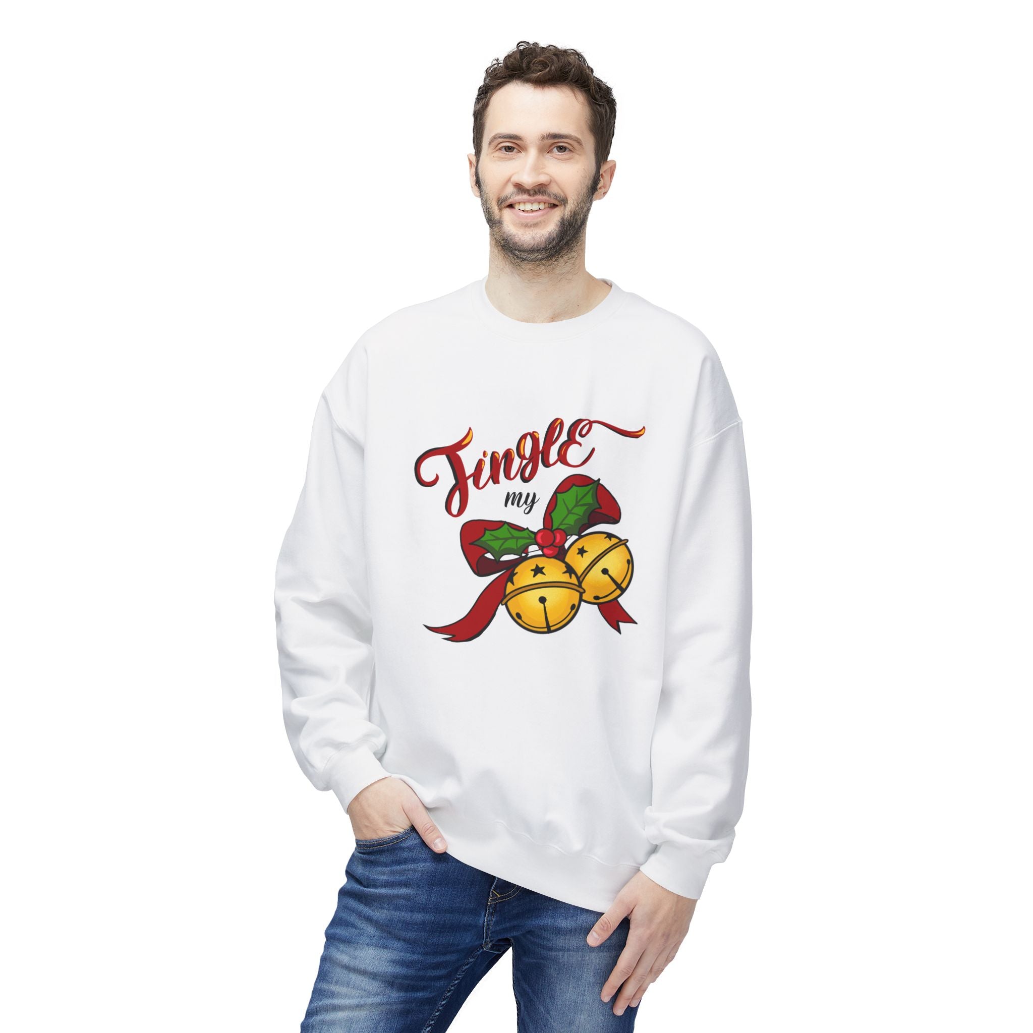 "Jingle My Bells" — Funny Adult Holiday Crewneck Sweatshirt