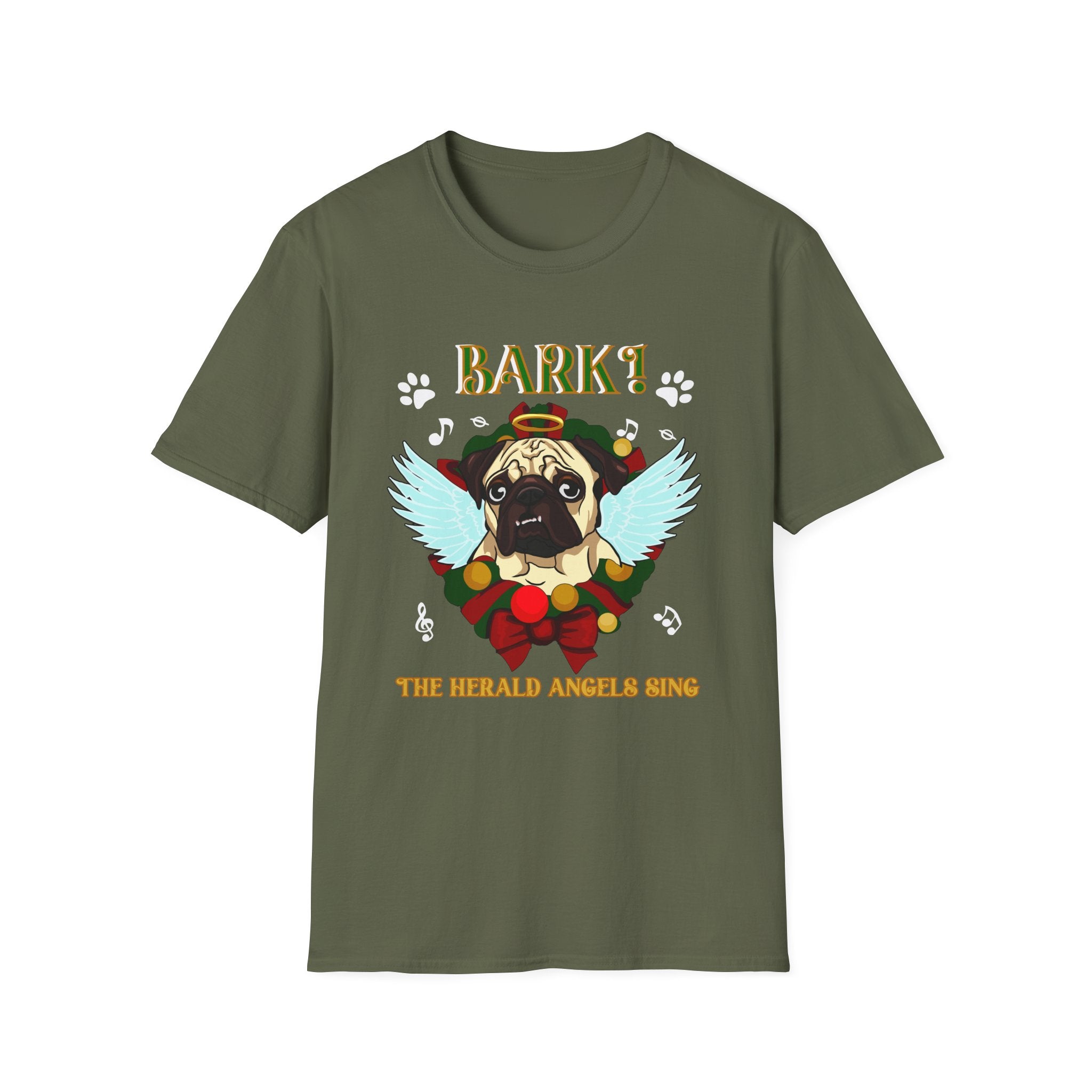 Pug Angel 'Bark the Herald Angels Sing' Holiday T-Shirt