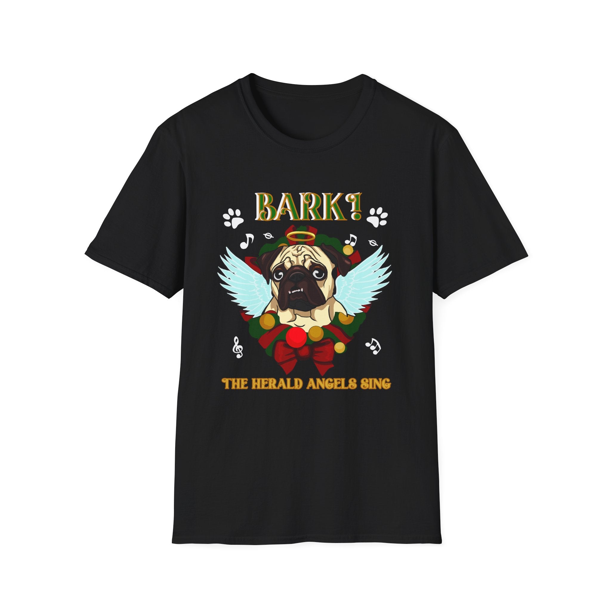 Pug Angel 'Bark the Herald Angels Sing' Holiday T-Shirt